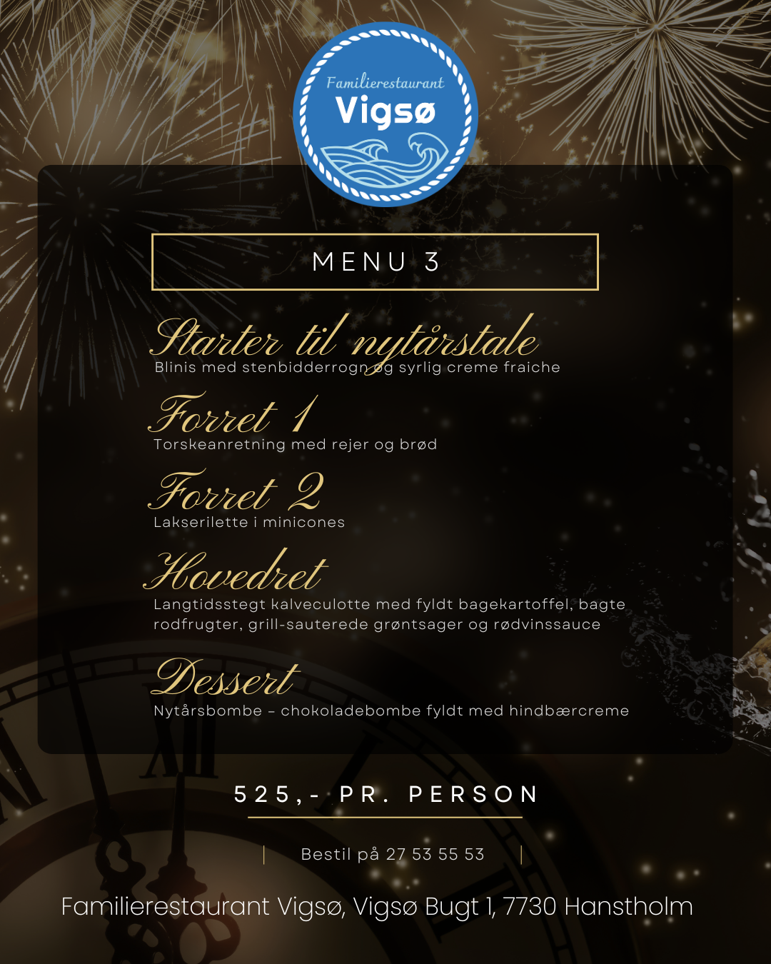 Vigsø - Nytår hos Familierestaurant Vigsø 3